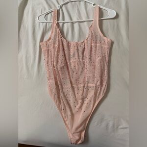 Victoria’s Secret VS Pink Corset Rhinestone Bodysuit